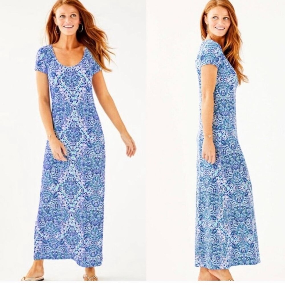Lilly Pulitzer Wynne Maxi Dress in the "Call My Shell Phone"
